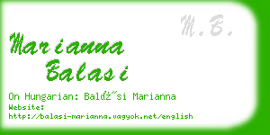 marianna balasi business card